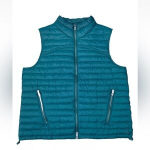 Sweaty Betty Trailblazer Vest Puffer Full Zip Pockets Emerald Green Size XL